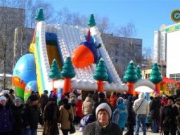 Батут надувной Лед